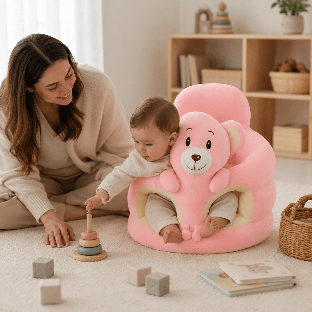 Luna Nest Asiento de suelo para bebé con soporte para sentarse