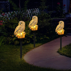 Luz de Jardín Solar Búho para Exterior con Estaca para Senderos
