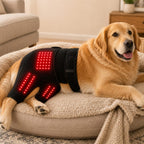 Manga de terapia de luz roja portátil para perros, para el cuidado en casa de la zona lumbar y patas traseras/caderas.