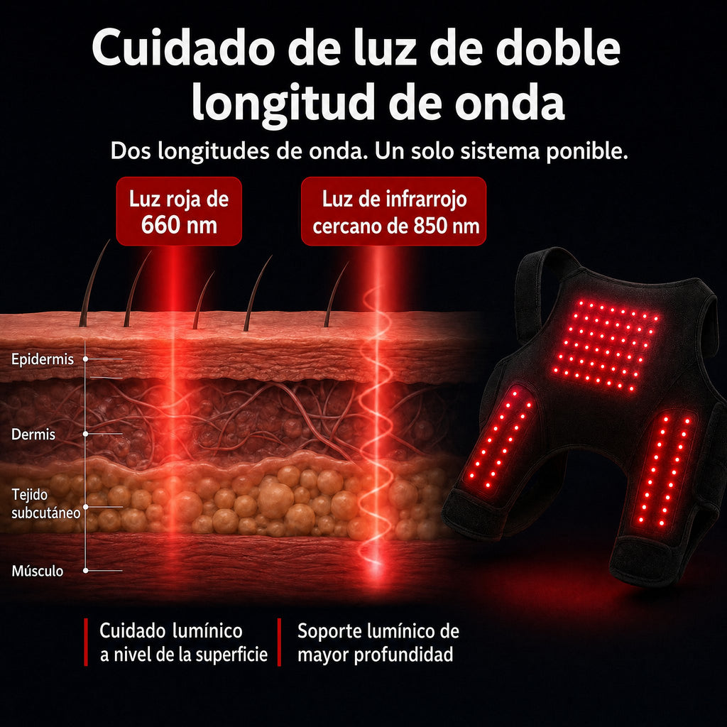Manga de terapia de luz roja portátil para perros, para el cuidado en casa de la zona lumbar y patas traseras/caderas.