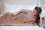 Manta Chunky Knit – Manta de lana acogedora para cualquier habitación – Suave y cálida – Perfecta para sofá y cama