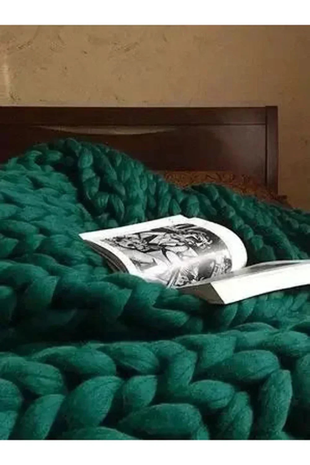 Manta de punto grueso Cozy Knit Chunky Blanket