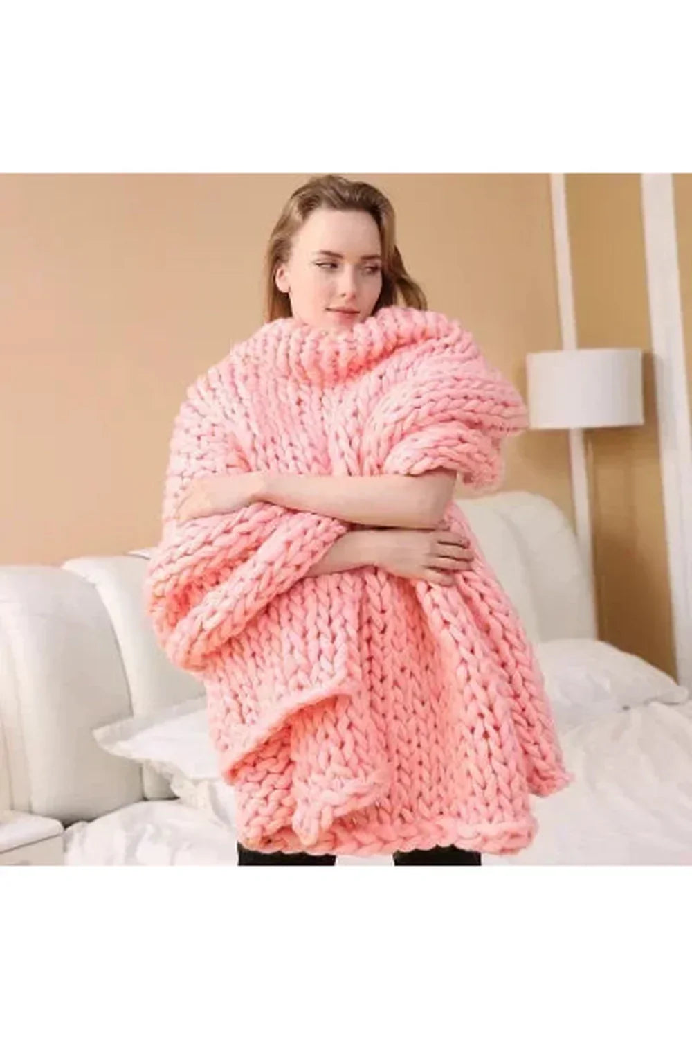 Manta de punto grueso Cozy Knit Chunky Blanket