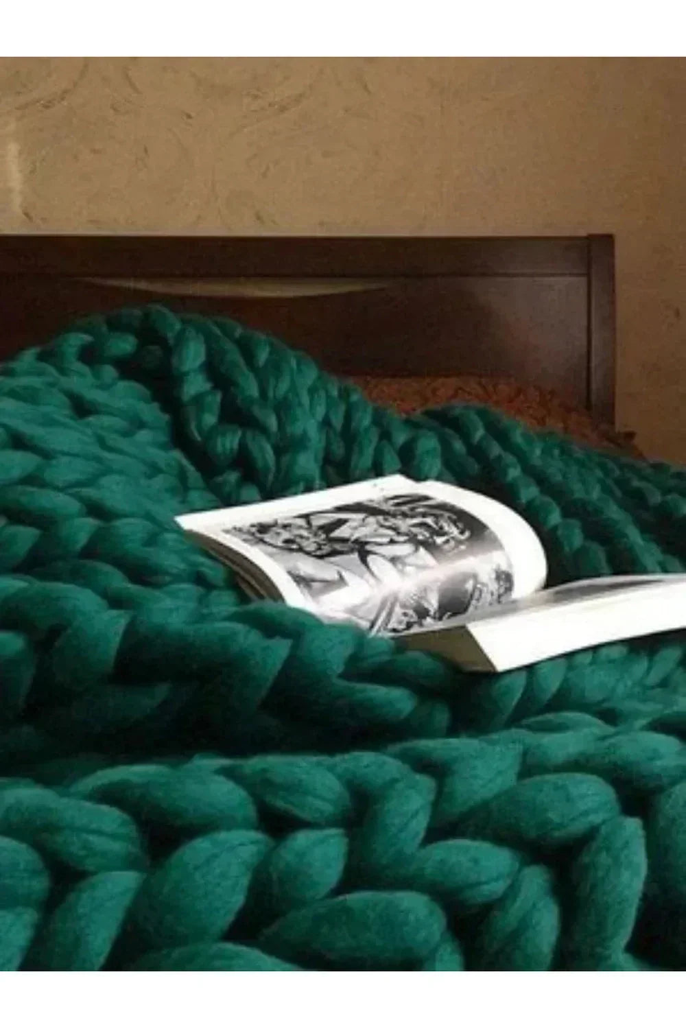 Manta de punto grueso Cozy Knit Chunky Blanket