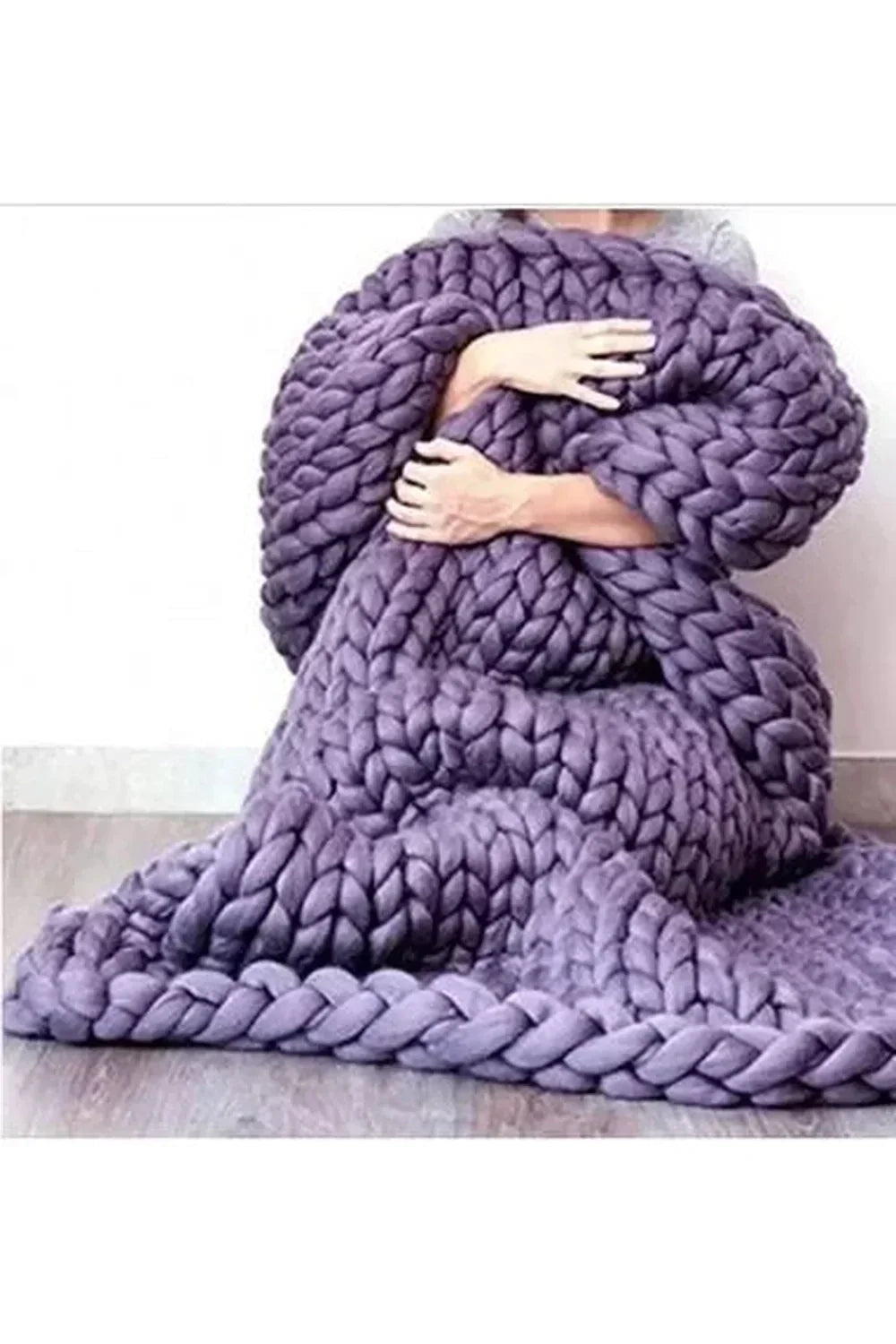Manta de punto grueso Cozy Knit Chunky Blanket