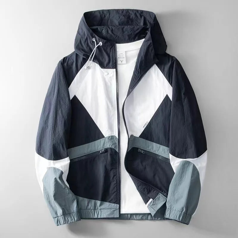 Chaqueta cortavientos Apex para hombre: estilo ligero y resistente a la intemperie.