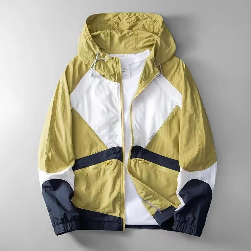 Chaqueta cortavientos Apex para hombre: estilo ligero y resistente a la intemperie.