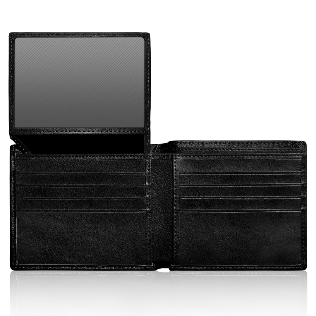 Cartera plegable premium para hombre con protección RFID