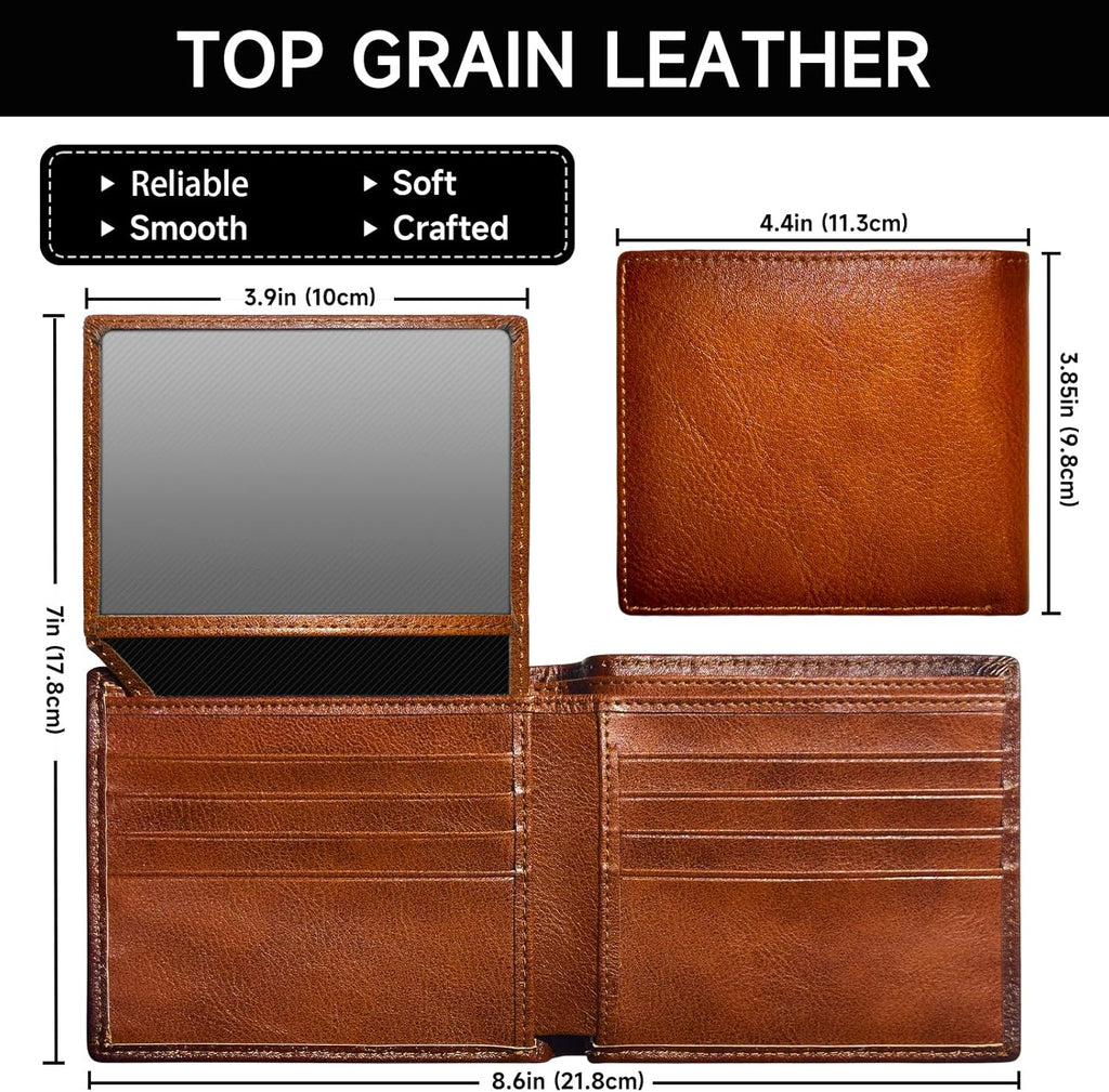Cartera plegable premium para hombre con protección RFID