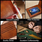 Cartera plegable premium para hombre con protección RFID