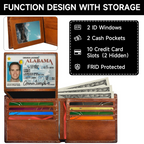 Cartera plegable premium para hombre con protección RFID