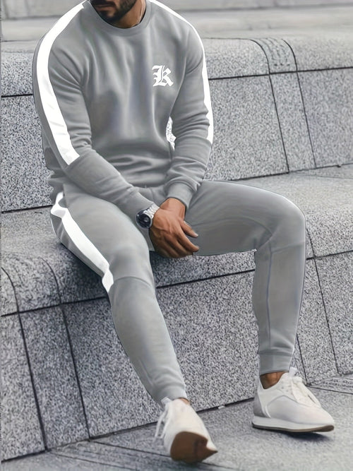 Conjunto de chándal de 2 piezas para hombre con bloques de color