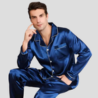 Conjunto de pijama elegante de dos piezas para hombre