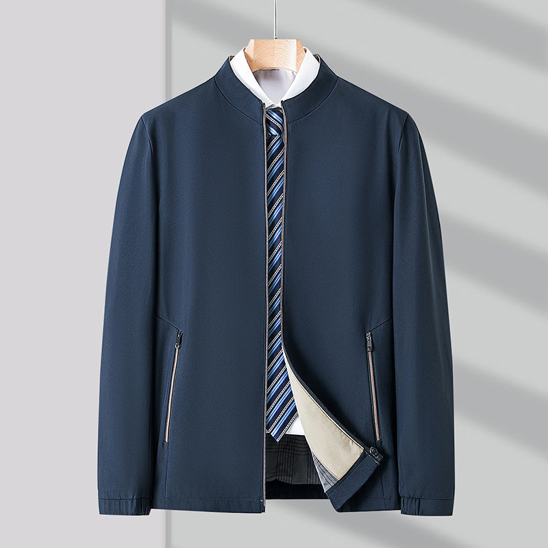Chaqueta cómoda para hombre de uso diario con bolsillos con cremallera