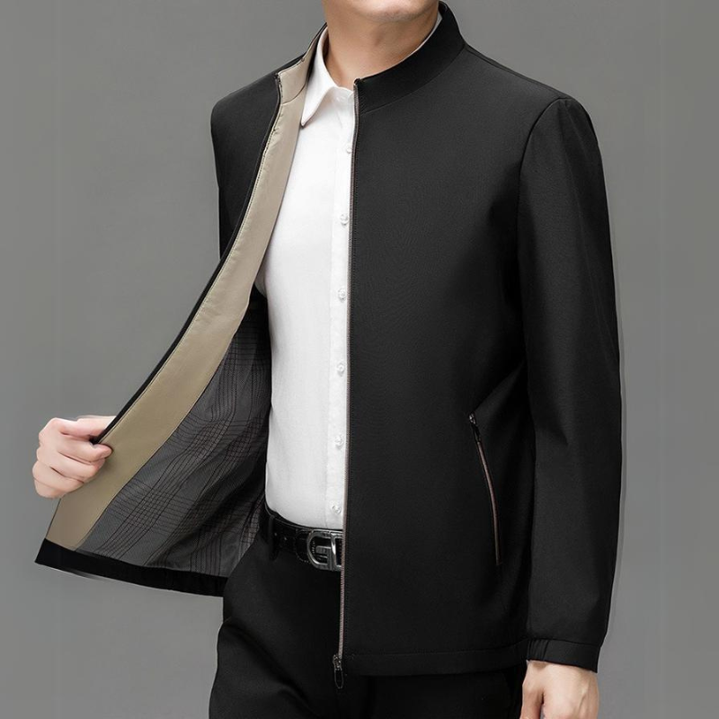 Chaqueta cómoda para hombre de uso diario con bolsillos con cremallera