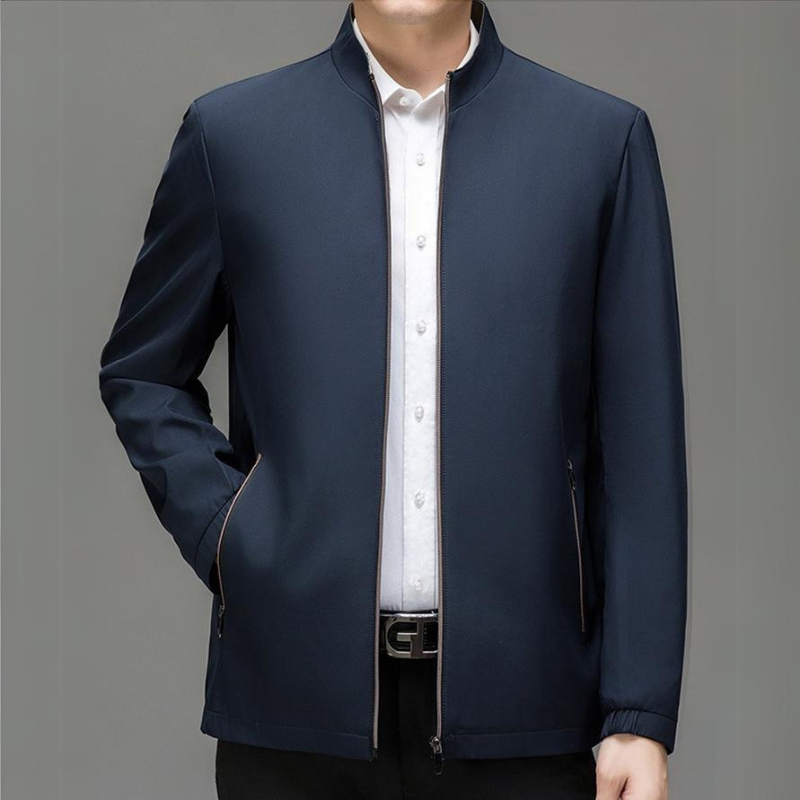 Chaqueta cómoda para hombre de uso diario con bolsillos con cremallera