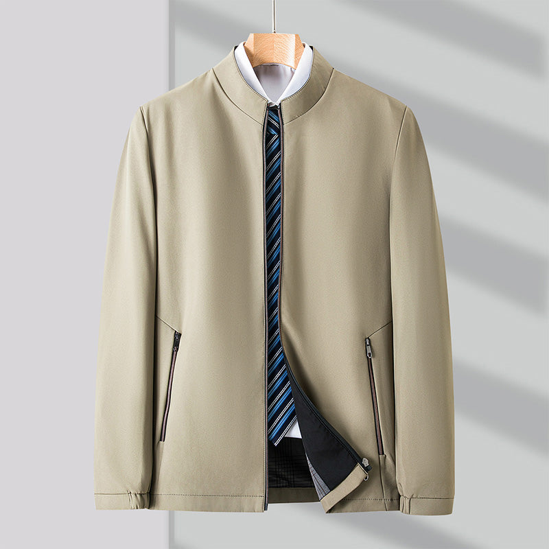 Chaqueta cómoda para hombre de uso diario con bolsillos con cremallera