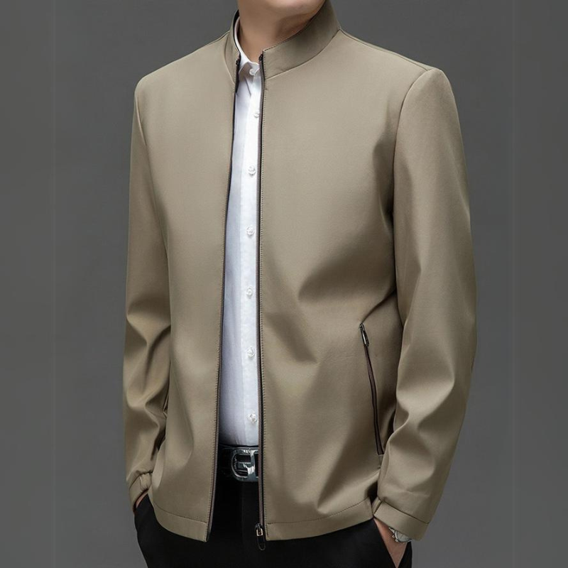 Chaqueta cómoda para hombre de uso diario con bolsillos con cremallera