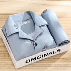 Conjunto de pijama suave de lujo para hombre - Ropa de estar por casa transpirable