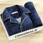 Conjunto de pijama suave de lujo para hombre - Ropa de estar por casa transpirable