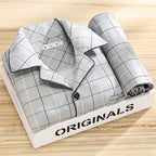 Conjunto de pijama suave de lujo para hombre - Ropa de estar por casa transpirable