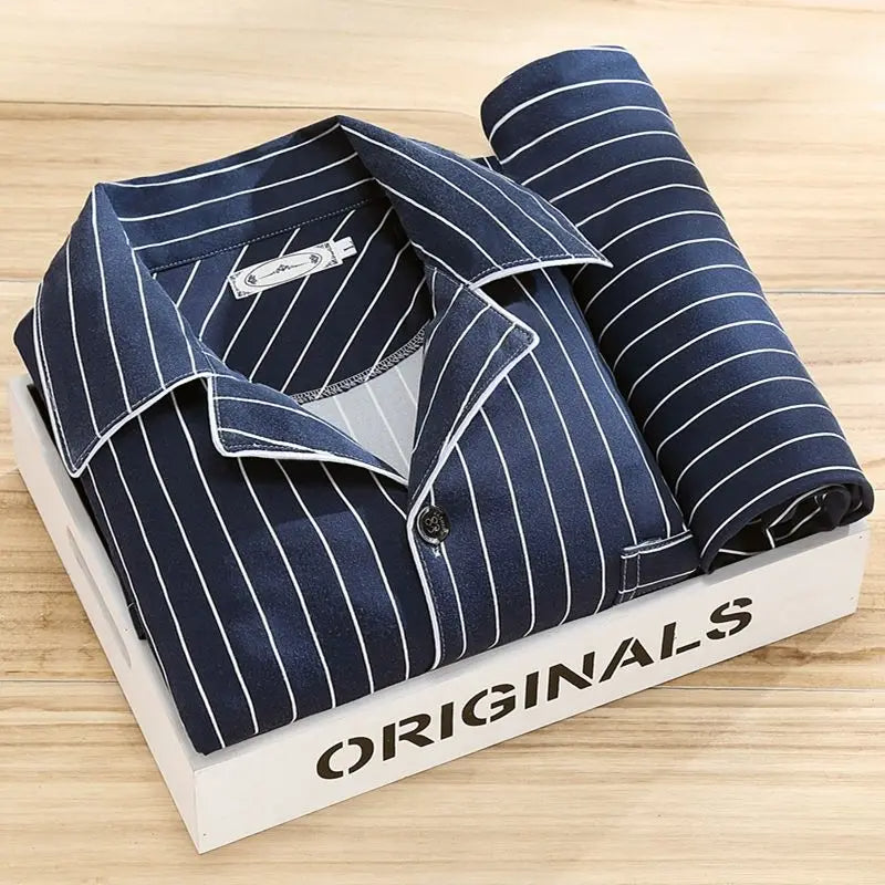 Conjunto de pijama suave de lujo para hombre - Ropa de estar por casa transpirable