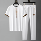 Conjunto de chándal Olympia para hombre: estilo urbano elegante y deportivo.