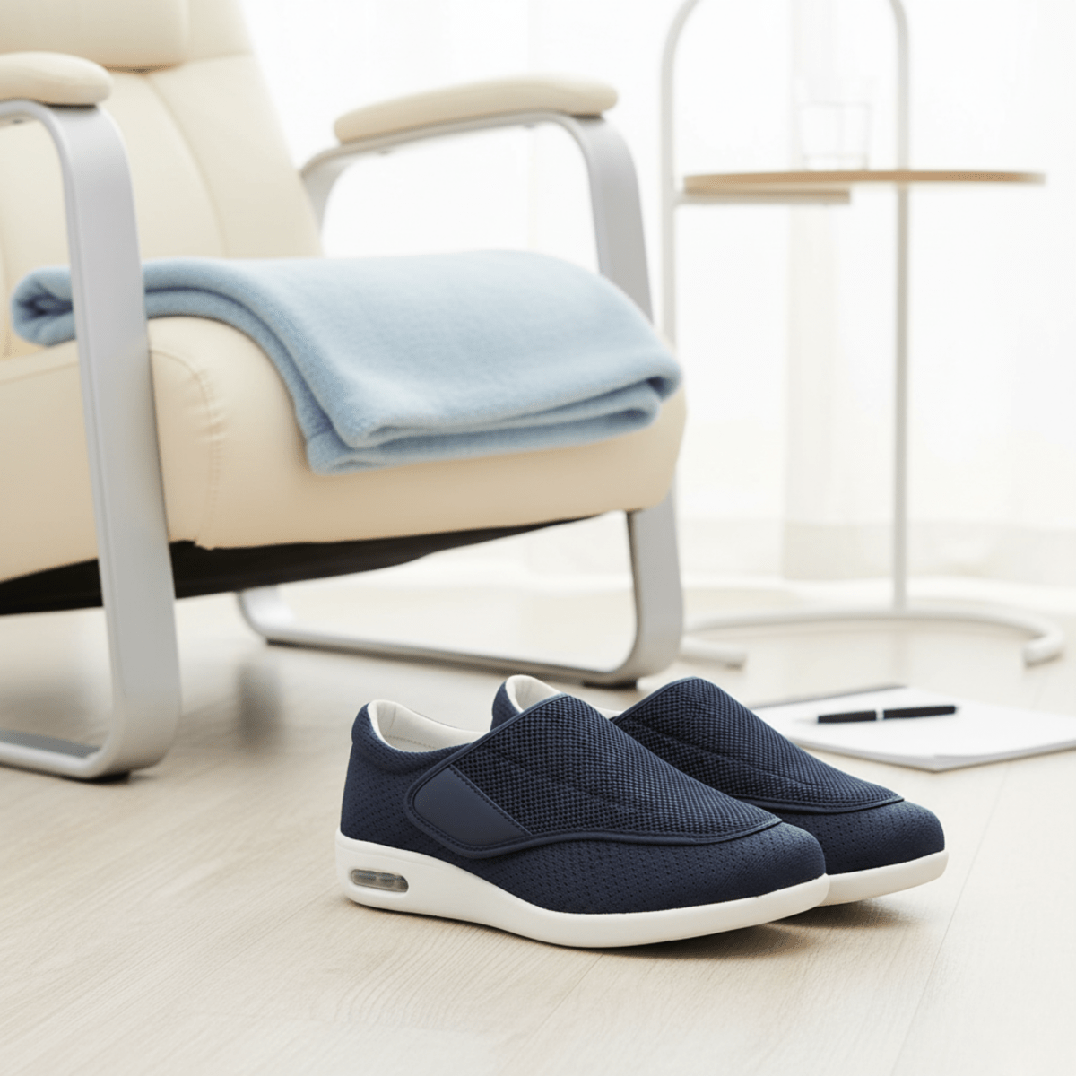 Zapatos para diabéticos SWELLCOMFORT para hombre: ajuste ancho, comodidad con espuma viscoelástica