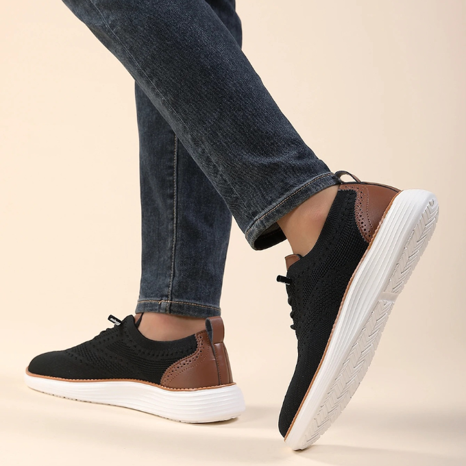 Zapatillas deportivas de vestir tipo brogue ultracómodas para hombre