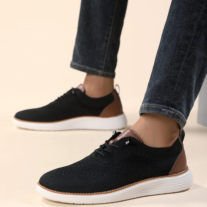 Zapatillas deportivas de vestir tipo brogue ultracómodas para hombre