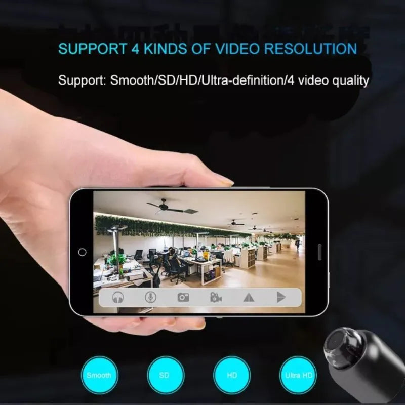 Cámara de seguridad WiFi inalámbrica compacta para interiores 1080p HD