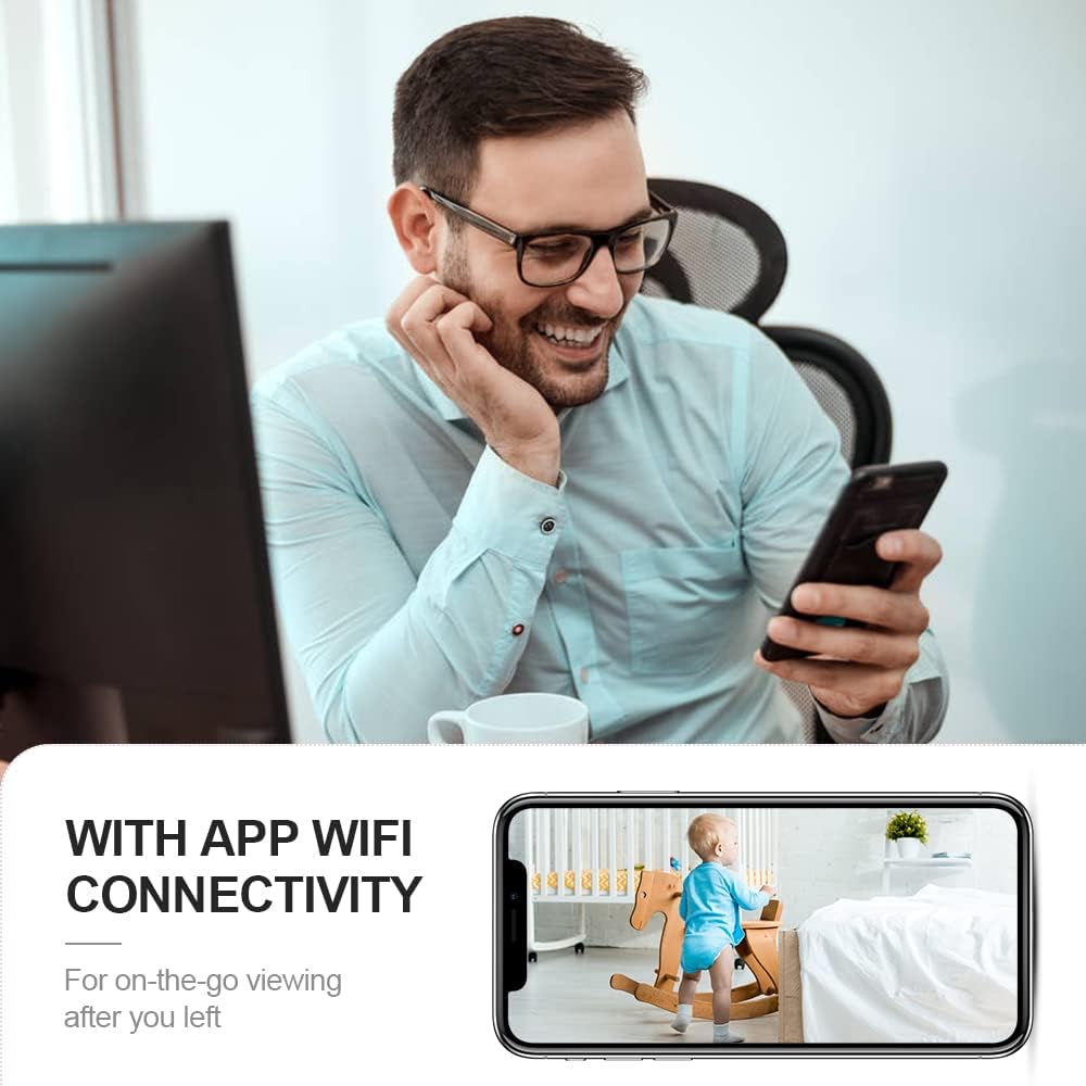 Mini cámara de seguridad oculta para interiores 4K WiFi con visión nocturna