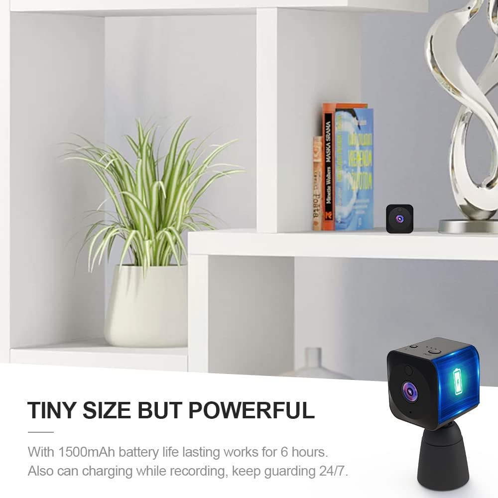 Mini cámara de seguridad oculta para interiores 4K WiFi con visión nocturna