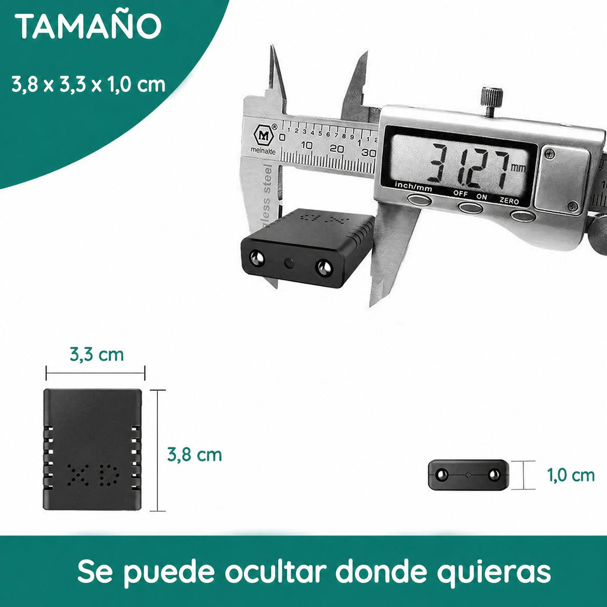 Mini cámara de audio HD, 1080P, visión nocturna