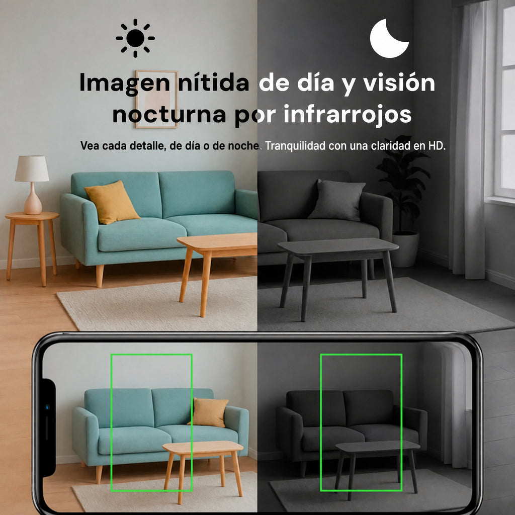 Mini cámara inalámbrica oculta con audio para videovigilancia en casa