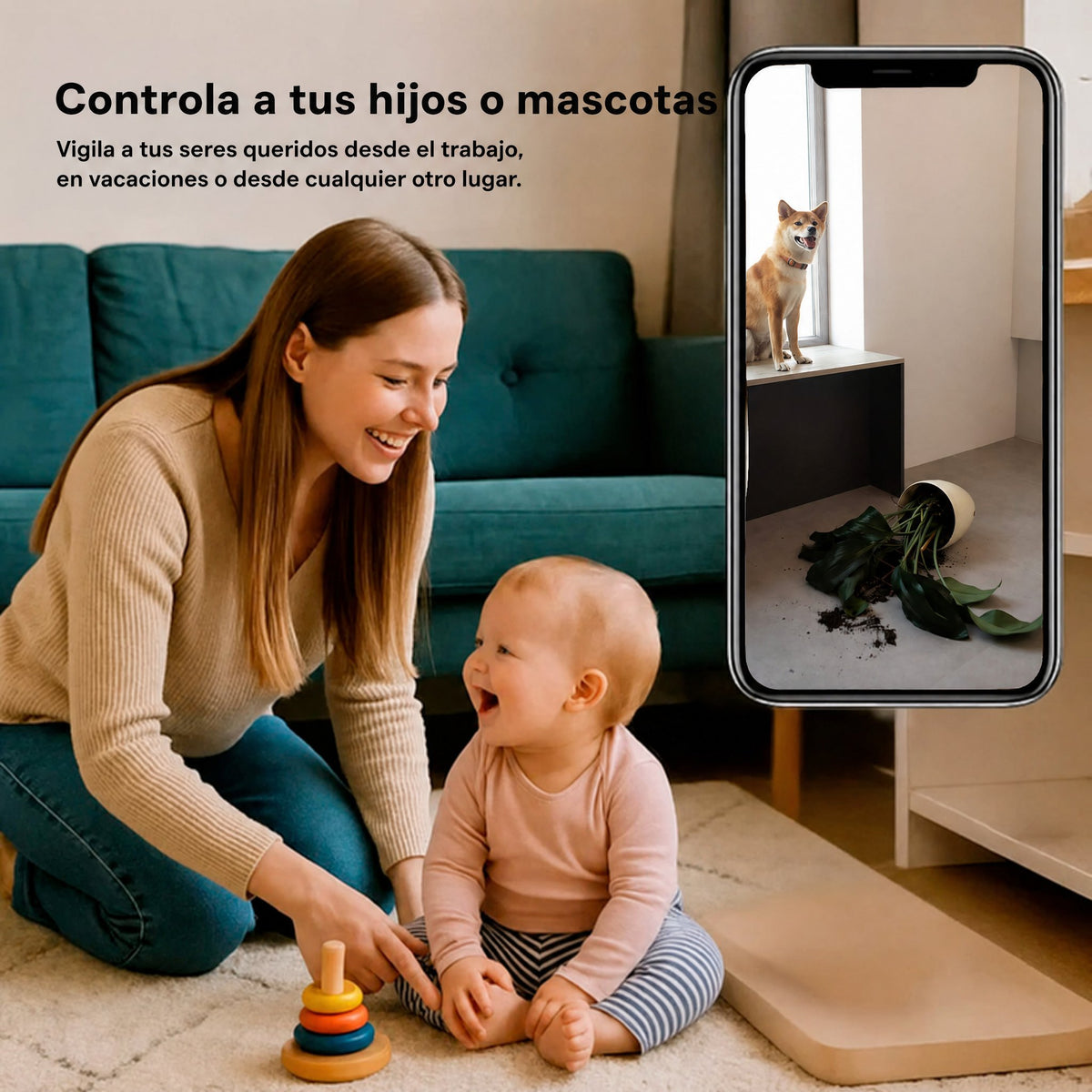 Mini cámara inalámbrica oculta con audio para videovigilancia en casa