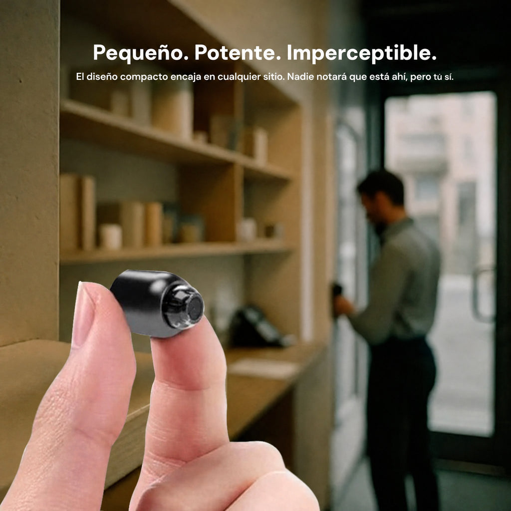 Mini cámara inalámbrica oculta con audio para videovigilancia en casa