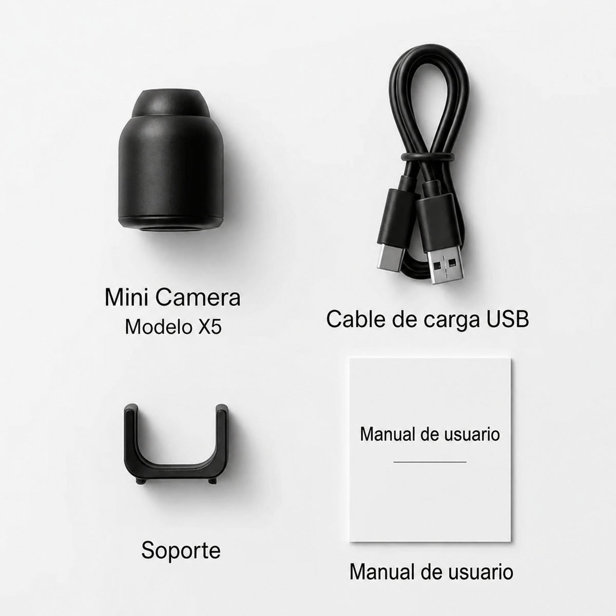Mini cámara inalámbrica oculta con audio para videovigilancia en casa