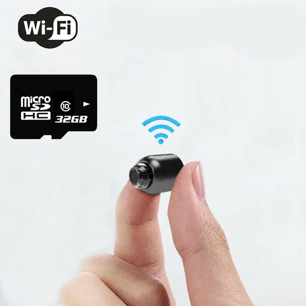 Mini cámara inalámbrica oculta con audio para videovigilancia en casa