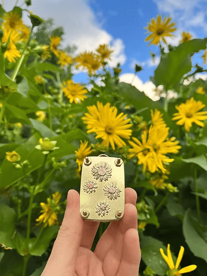 Mini Flower Press | Prensa de flores mini | Creador compacto de recuerdos botánicos | Herramienta de manualidades portát