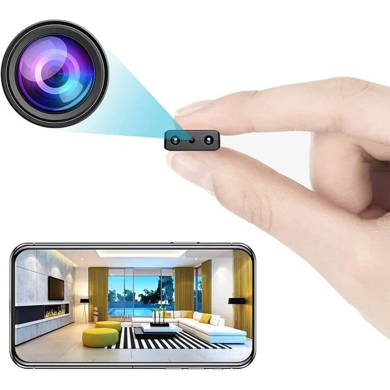 Mini cámara de seguridad WiFi HD unisex para vigilancia discreta del hogar.