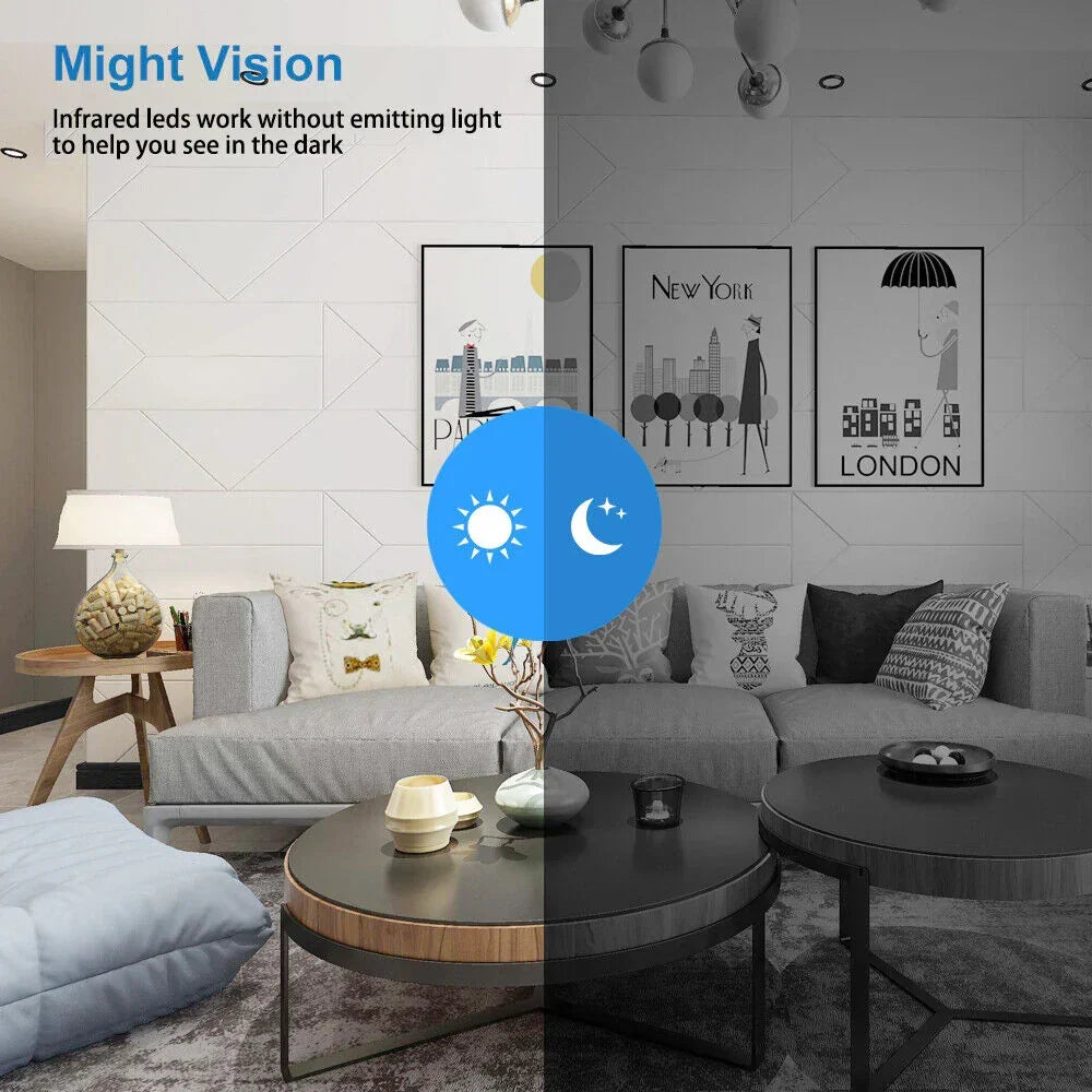 Mini cámara de seguridad WiFi con visión nocturna mejorada