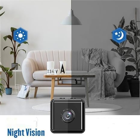Mini cámara de seguridad inalámbrica WiFi 1080P - Control por aplicación para interiores y exteriores