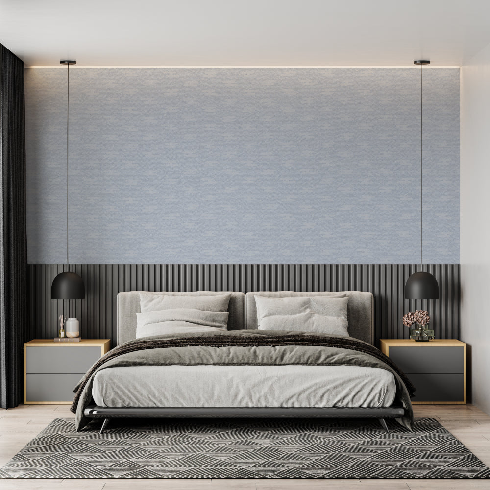 Papel pintado mural minimalista | Diseño texturizado azul claro