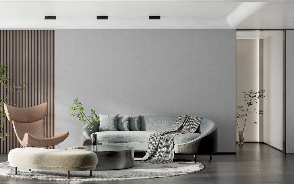 Papel pintado mural minimalista | Diseño moderno en gris claro