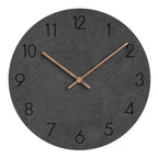 Reloj de pared minimalista escandinavo con agujas de madera y mecanismo silencioso