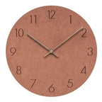 Reloj de pared minimalista escandinavo con agujas de madera y mecanismo silencioso