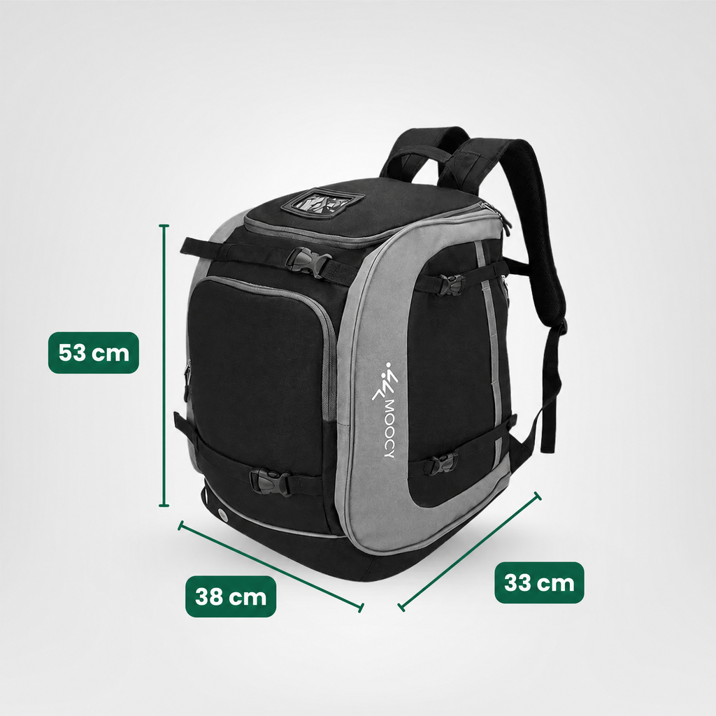 Mochila de esquí 65 L | Bolsa para botas de esquí con compartimento para casco y gafas | Tejido Oxford, tirantes ajustab