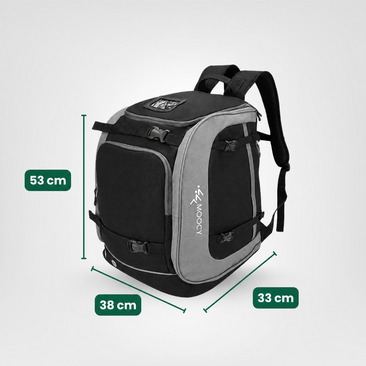 Mochila de esquí 65 L | Bolsa para botas de esquí con compartimento para casco y gafas | Tejido Oxford, tirantes ajustab