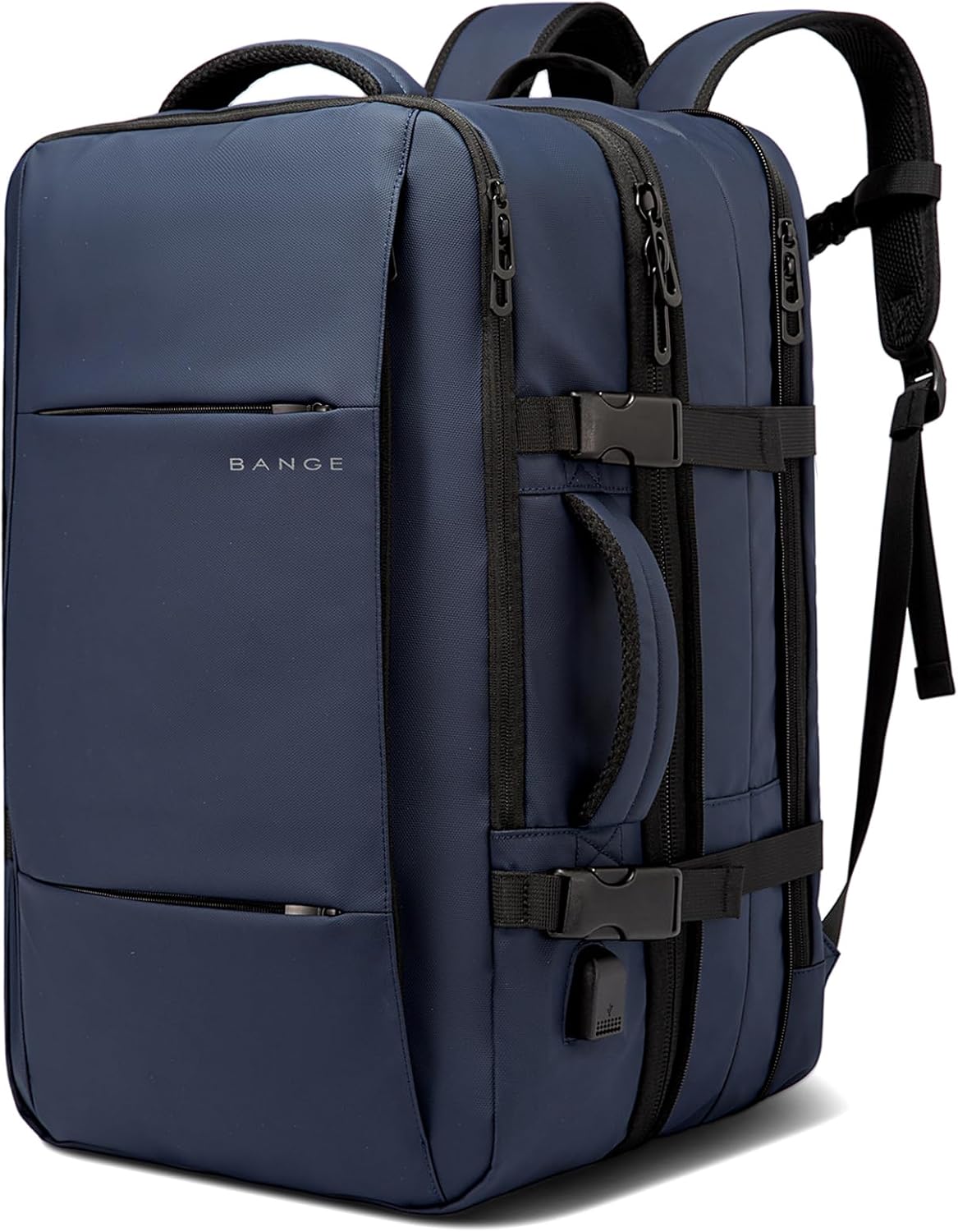 Mochila de viaje impermeable expandible 26–45 L con funda para portátil y opción de bolsa de deporte
